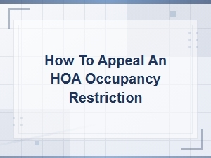 Hoa Occupancy Restriction Appeal Letter Template