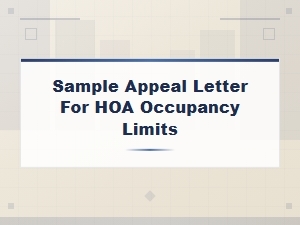 Hoa Occupancy Limit Appeal Letter Template